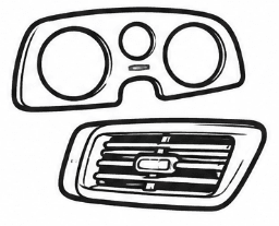 Dash plastic insert and housing pieces.